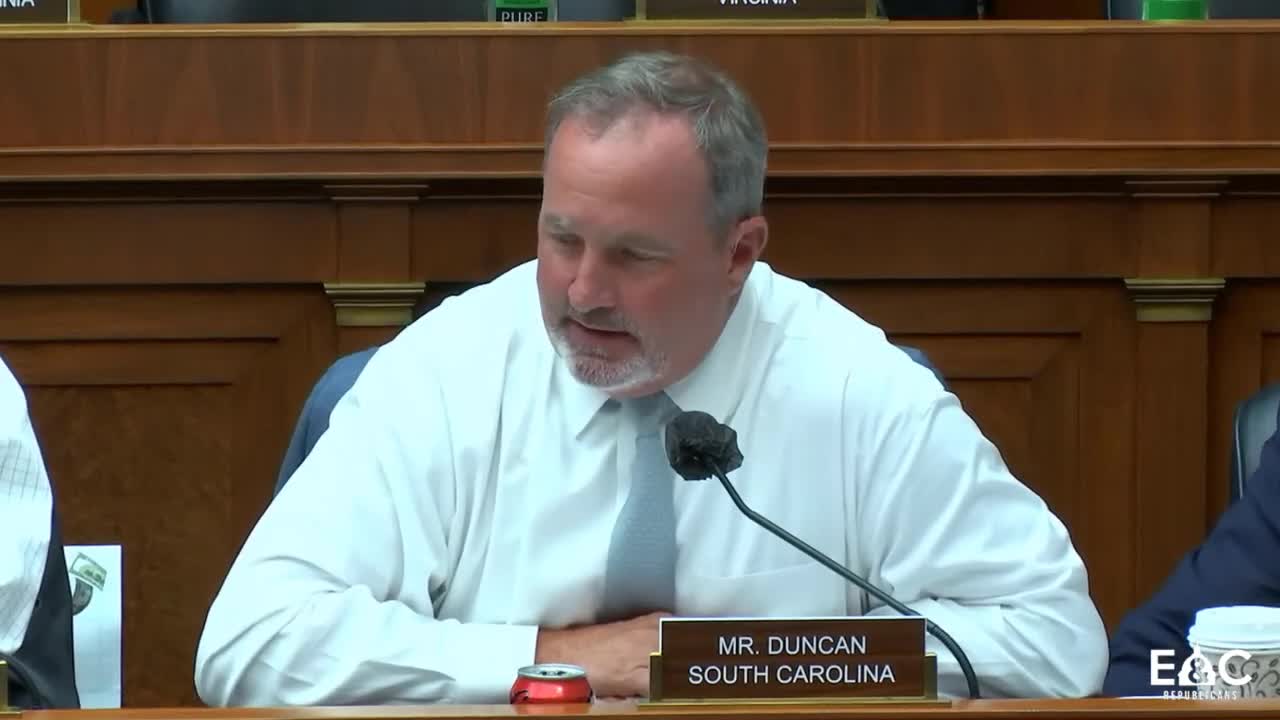Rep. Duncan Demands Answers from Biden Administration on Destructive Energy Policy Decisions