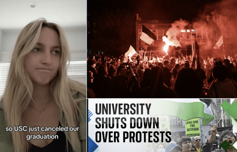University Seniors Who Were Robbed of Their High School Graduations Due to Democrat COVID Lockdowns Are ‘In Tears’ Over Canceled Ceremony As Campus Overrun by Far-Left Hitler Youth - Geller Report